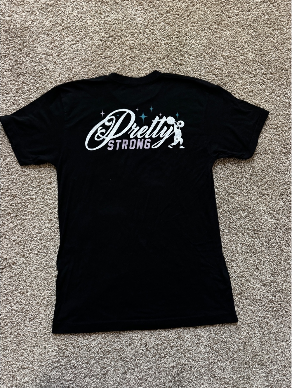 Rogue Black 'Pretty Strong' Graphic T-Shirt Cotton Blend | Sz M
